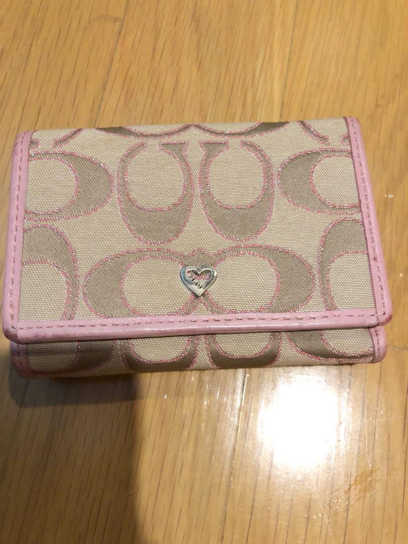 coach poppy wallet pink