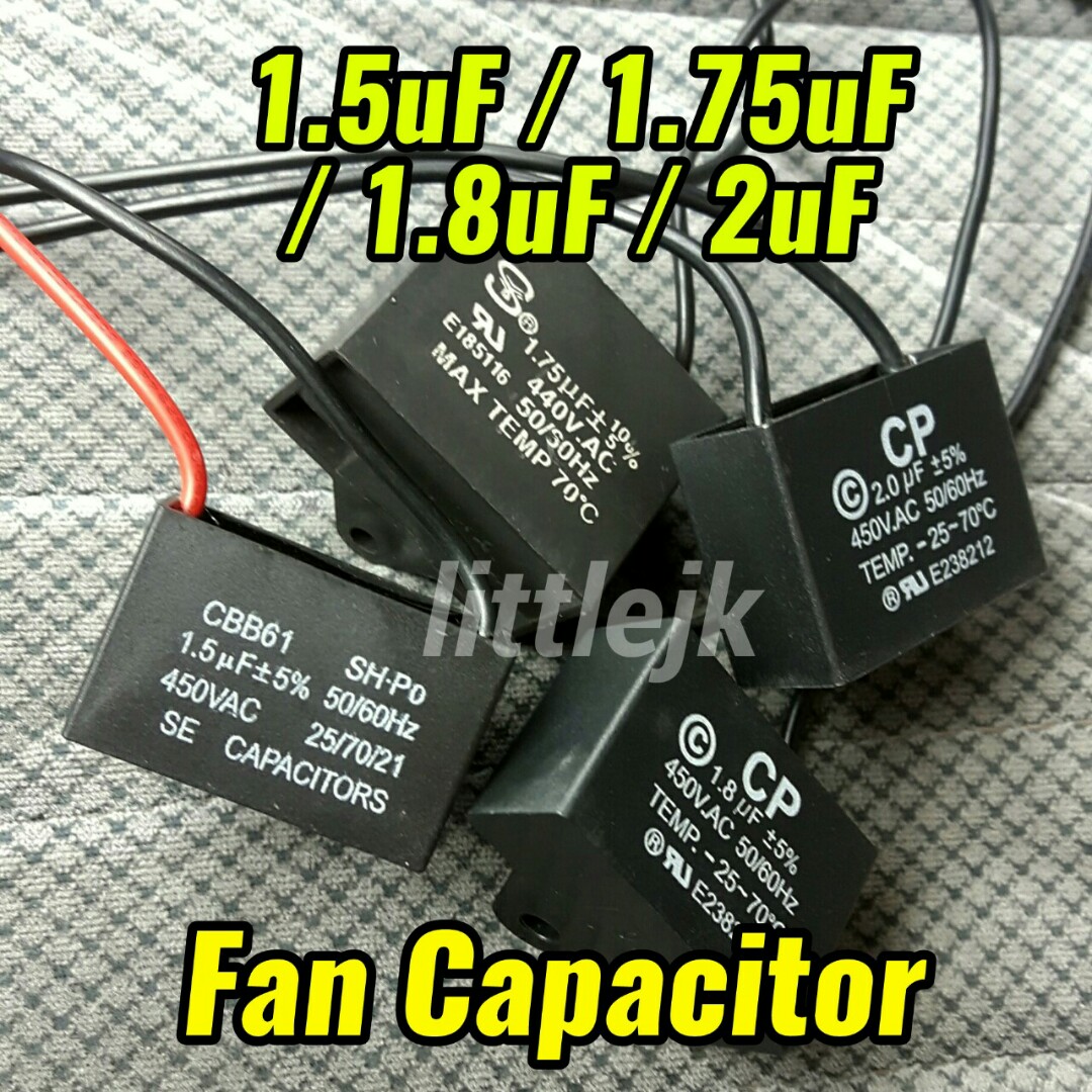 Fan Capacitor (1.5/1.75/1.8/2.0/2.5/4.0uF), TV & Home Appliances, TV