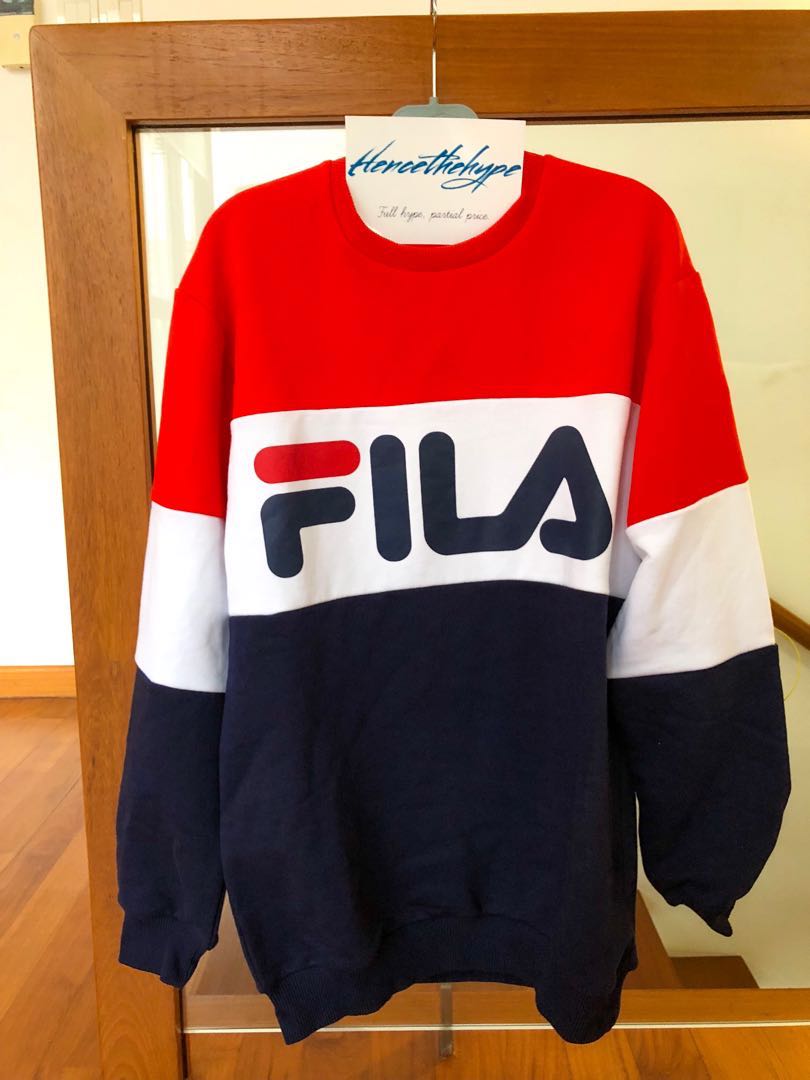 fila tri colour hoodie