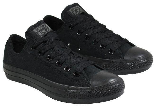 converse shoes full black