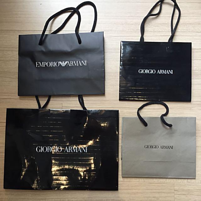 Giorgio Armani Emporio Armani Small Paper Bags, Everything Else, Others on  Carousell