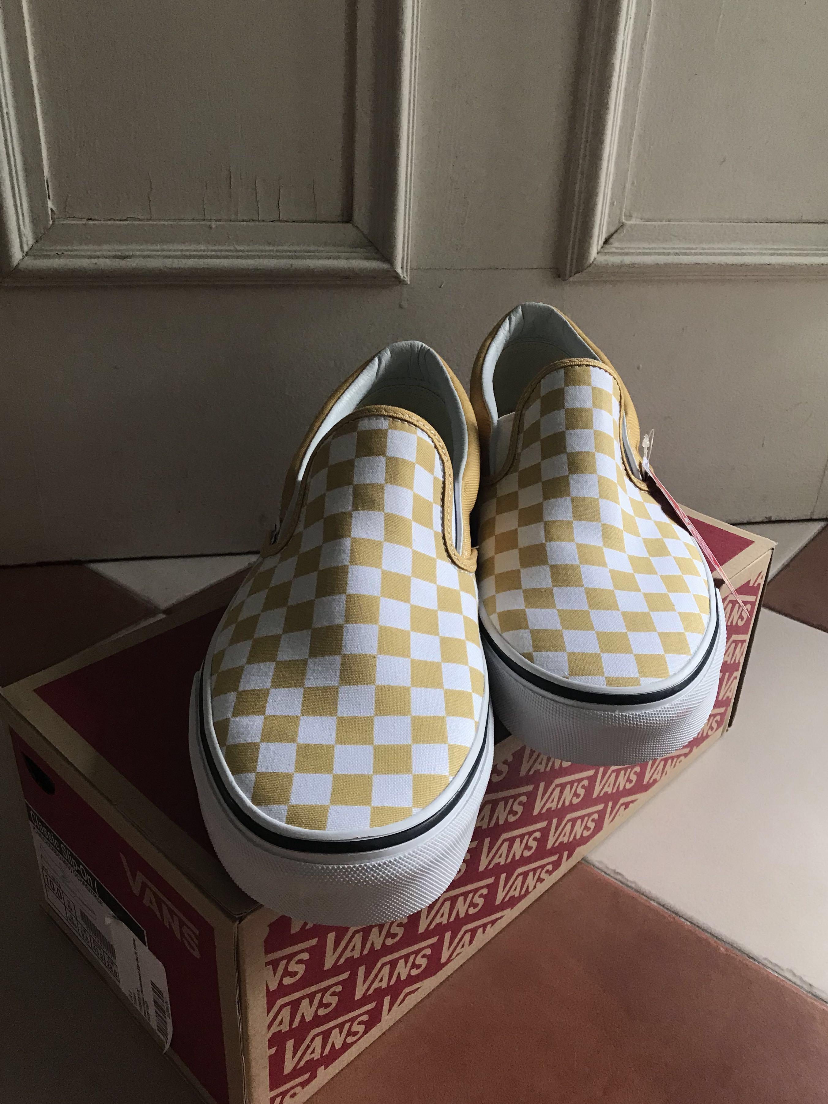 Checkerboard slip clearance on vans yellow