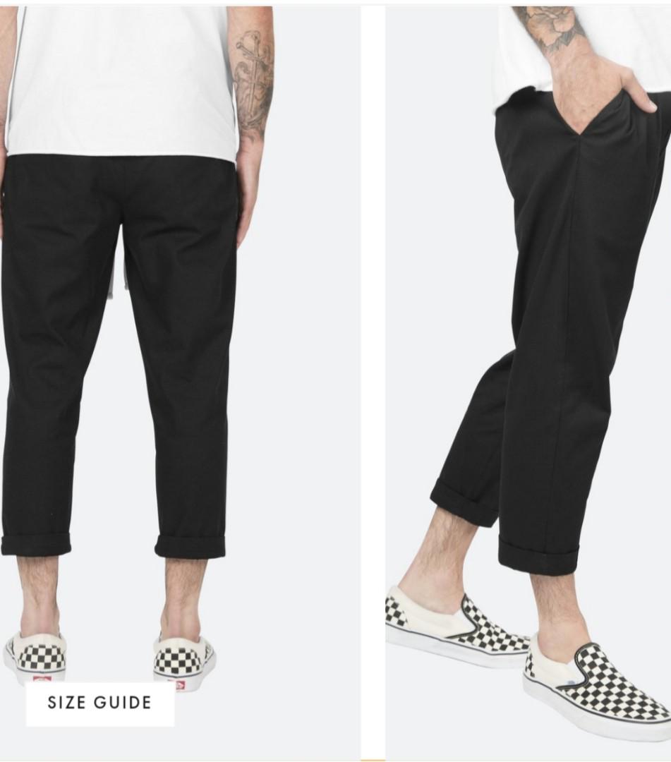 Mnml cropped pants Black Men s Fashion Bottoms Trousers on Carousell