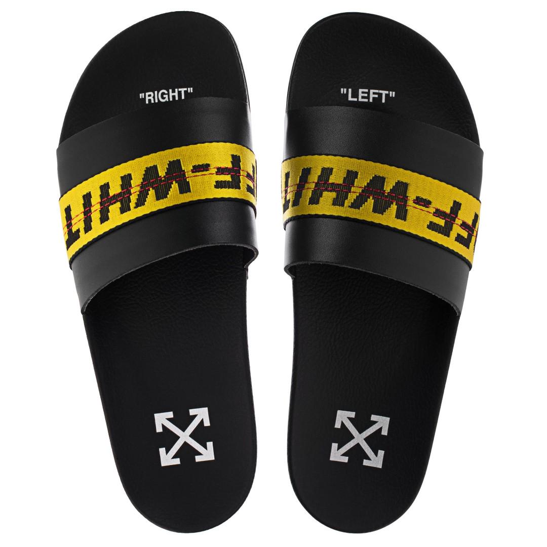 Off white yellow slides deals