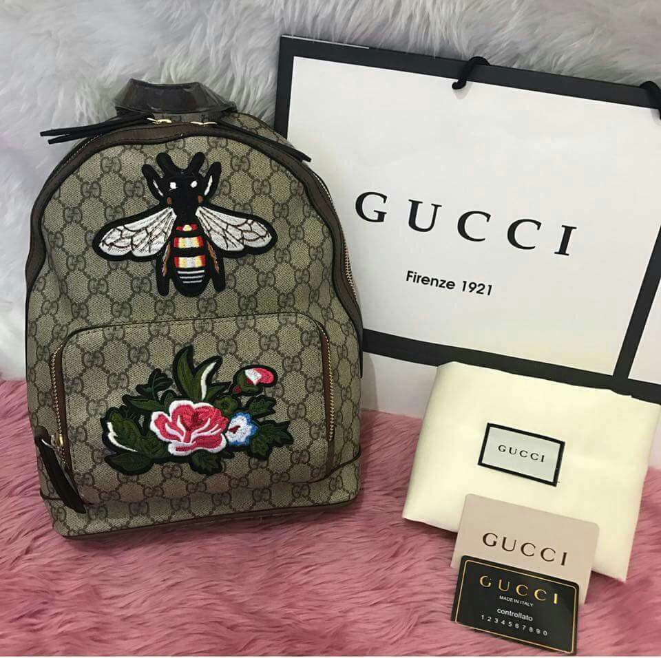 gucci backpack bee and flower
