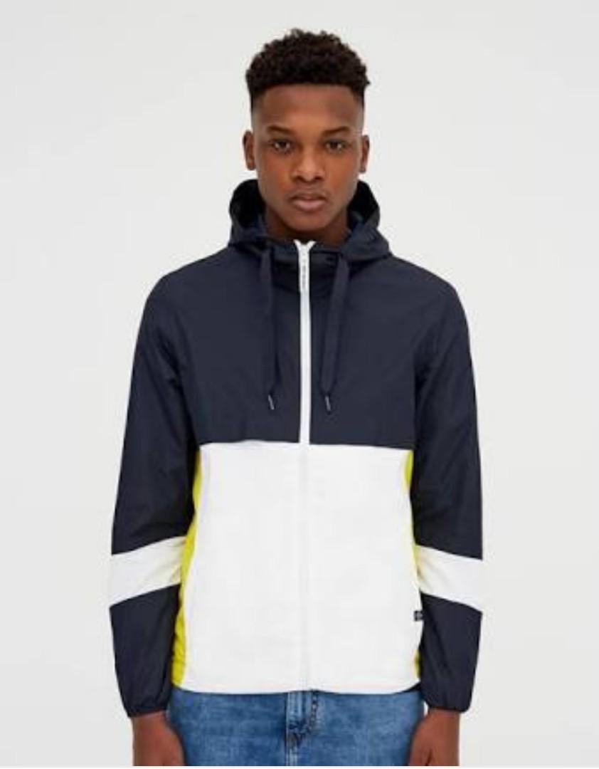 Pull And Bear Hooded Jacket With Slogan Men S Fashion Men S