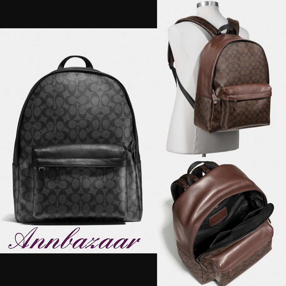 coach backpack signature