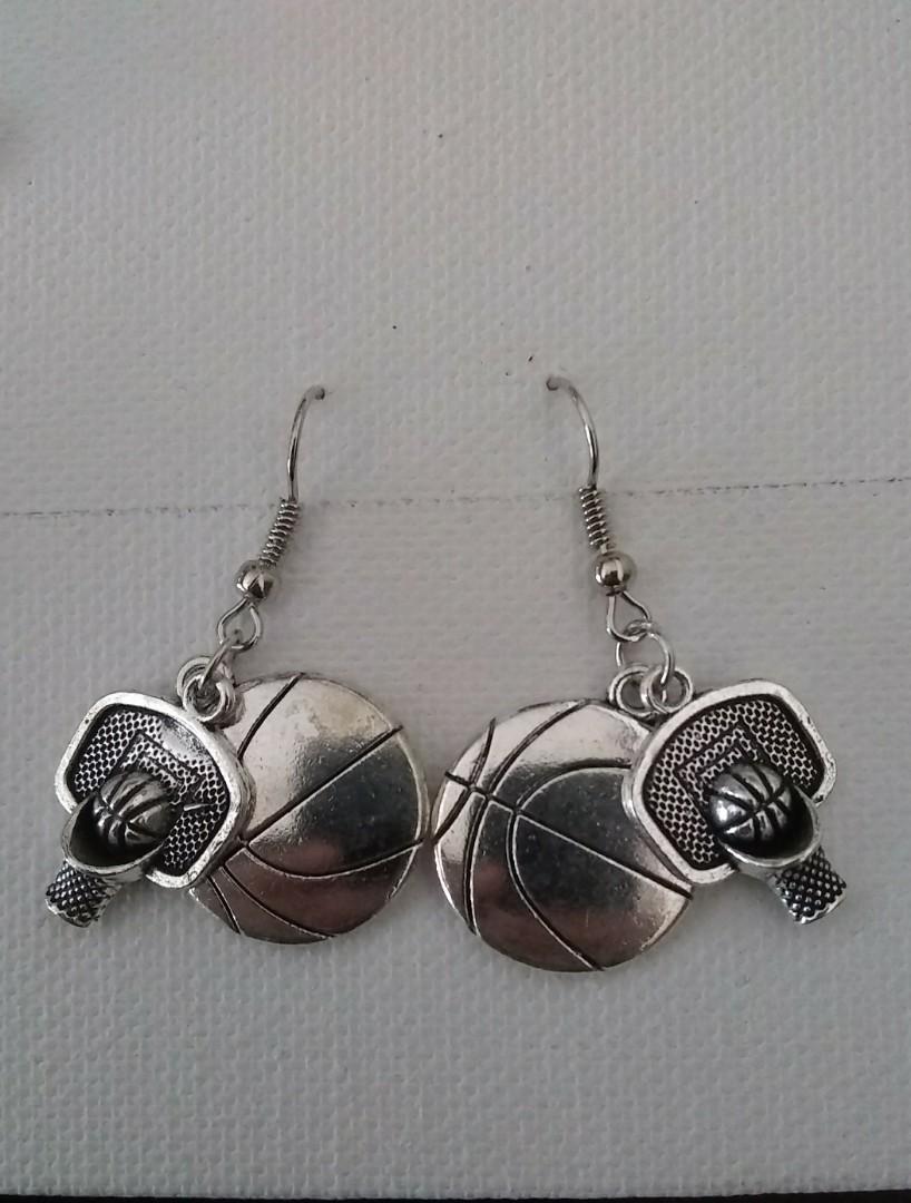 Sterling Silver Plated Basketball Earrings Women S Fashion On