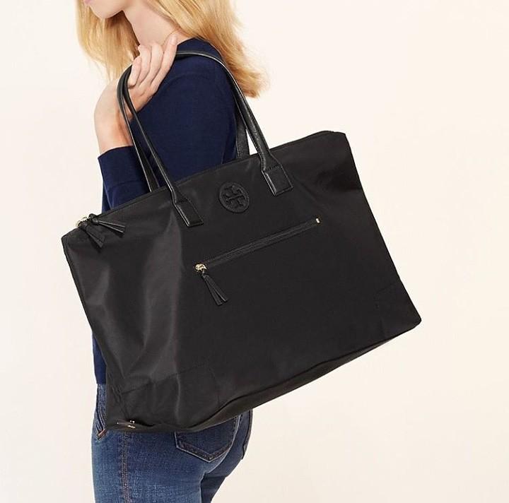 TB Ella Packable Overnight Satchel Black