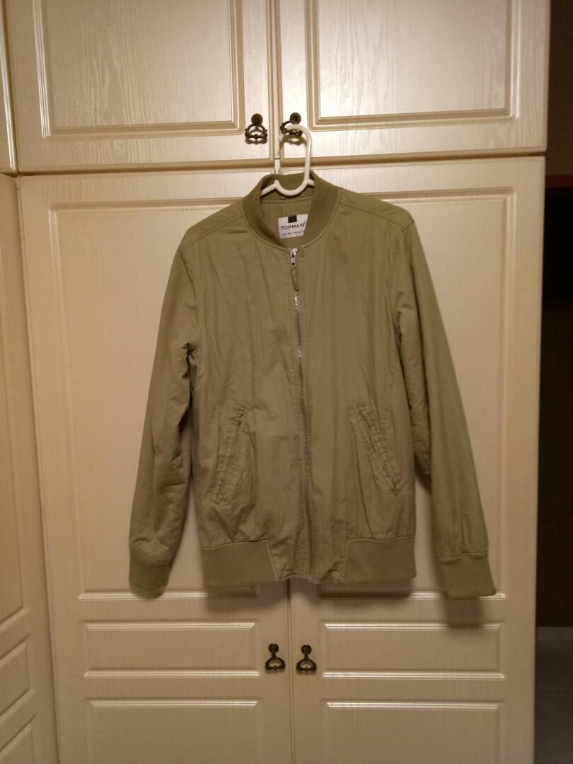 topman khaki bomber jacket