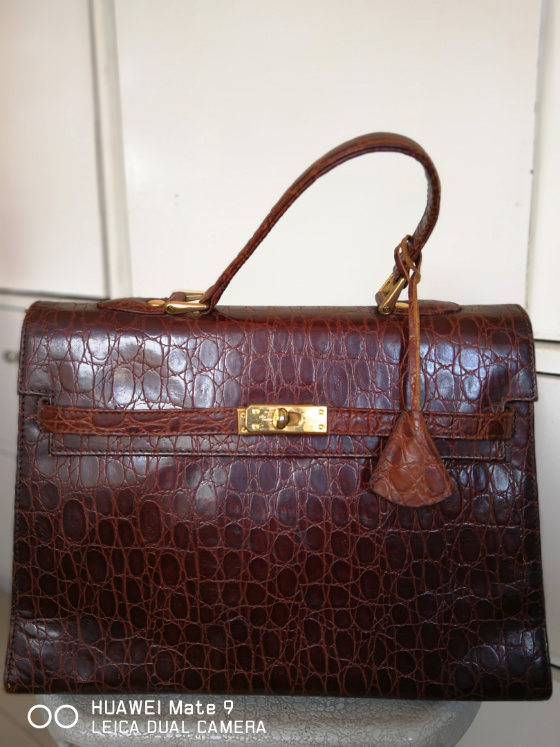 TORINO .. crocs leather bag, Women's Fashion, Bags