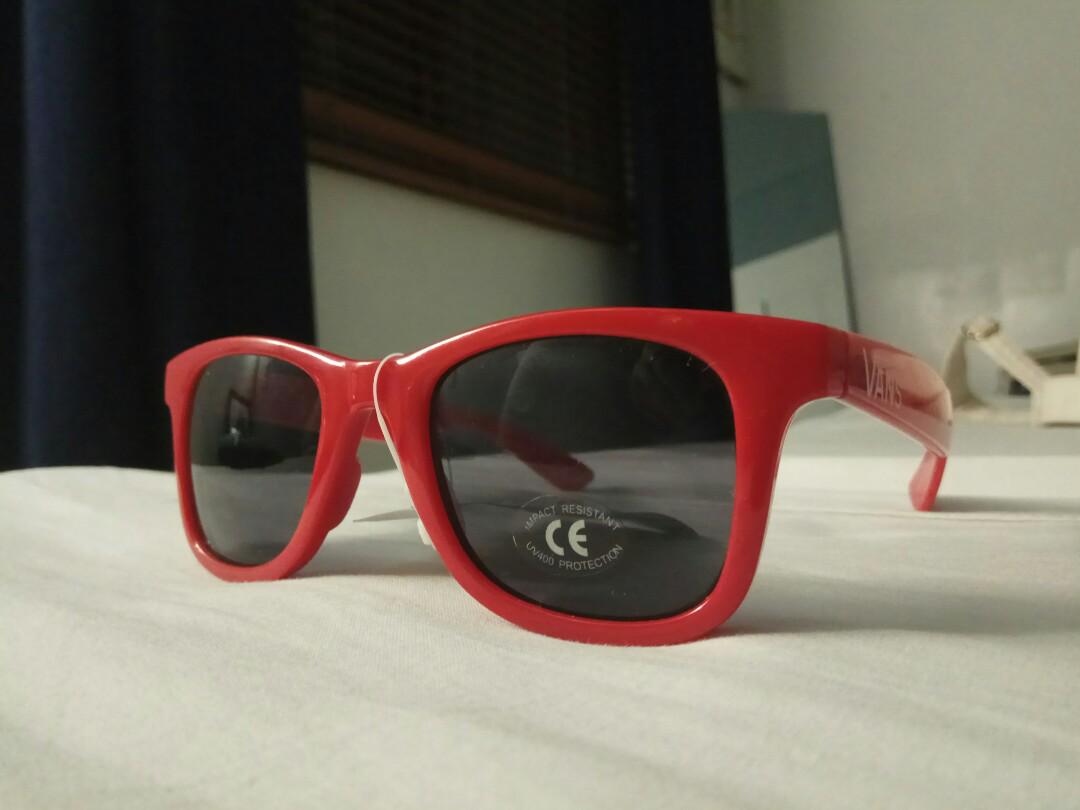 vans sunglasses red