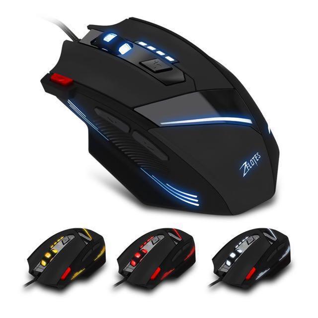 Zelotes T-60 Mad Spider Redemption Optical Gaming Mouse, Video Gaming ...