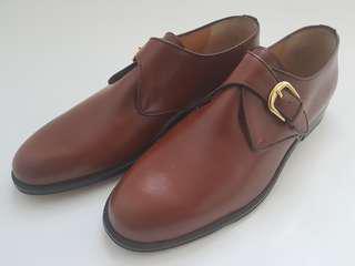 BN Bruno Magli Ritz monk strap Dark Tan leather shoes