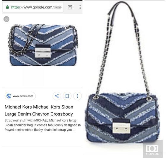 michael kors denim crossbody bag