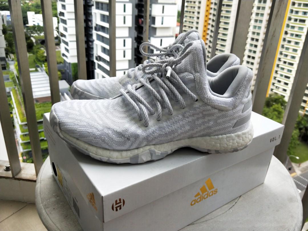 Adidas Harden Volume 1 Lifestyle LS Primeknit PK White Silver