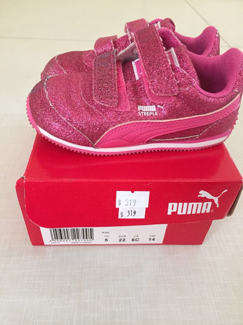 Authentic Puma steeple glitz glam v pink sneakers shoes Babies