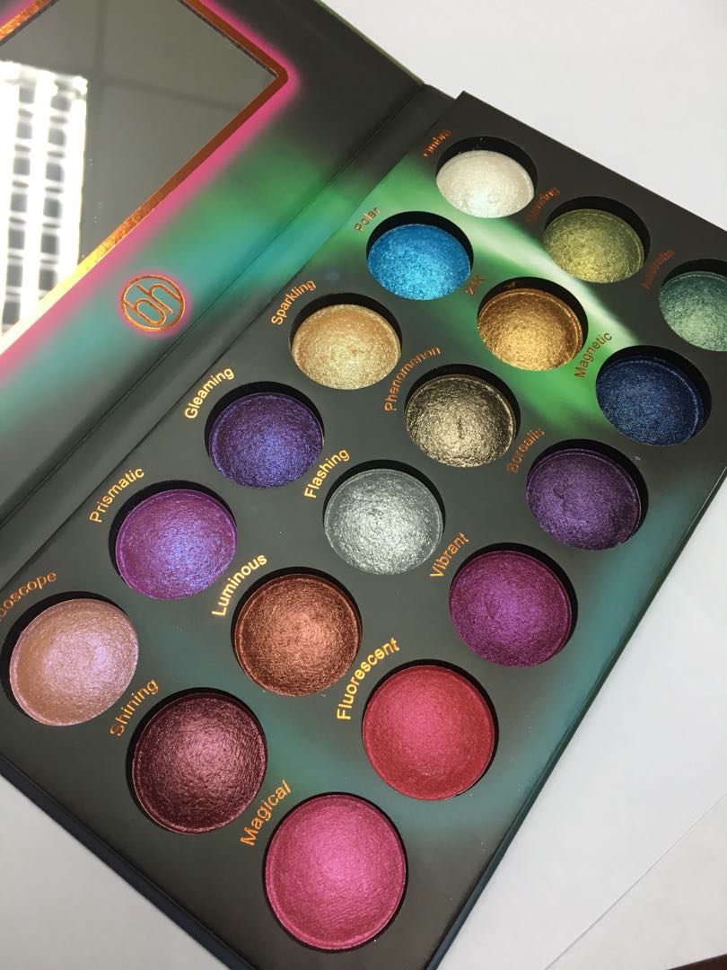 BH Cosmetics Aurora Lights - 18 Color Baked Eyeshadow Beauty & Personal Face, Makeup on Carousell