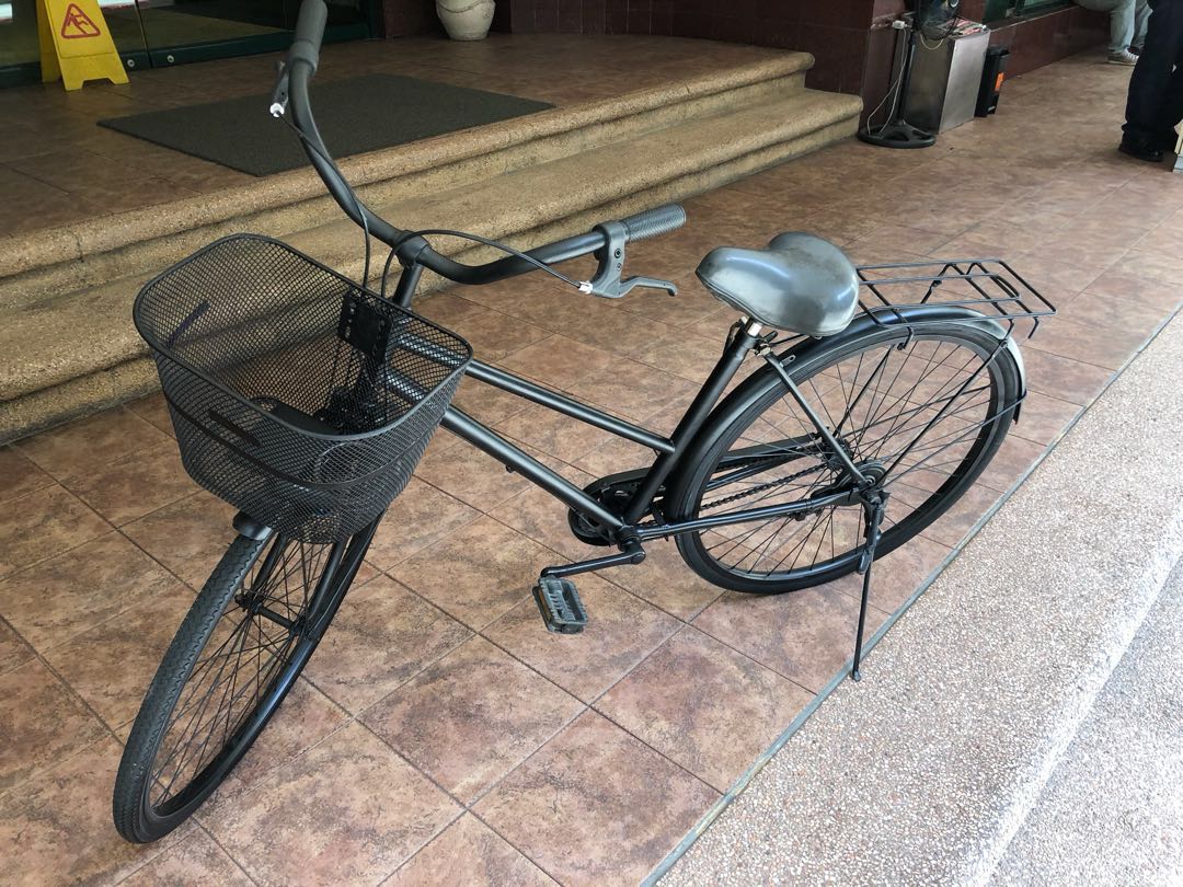 Black Japanese Bike W Basket Helmet And Lock Included Sports Bicycles On Carousell