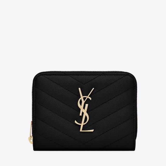 Authentic YSL Zipper Around Wallet, Luxury, Bags & Wallets on Carousell