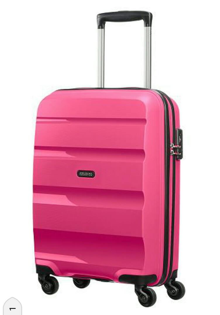Brand New Hot Pink American Tourister Air Spinner 66/24 EXP, Hobbies & Toys, Travel, Travel & Accessories on Carousell