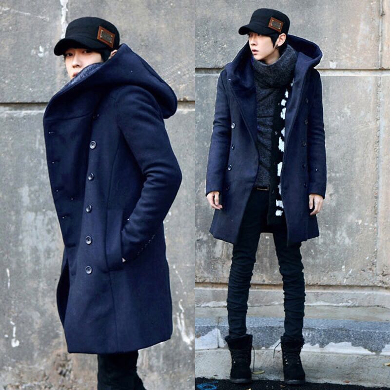Brand New Men S Korea Winter Long Coat Men S Fashion Clothes Outerwear On Carousell