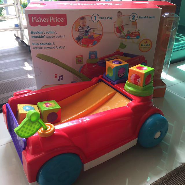 fisher price roller blocks rockin wagon
