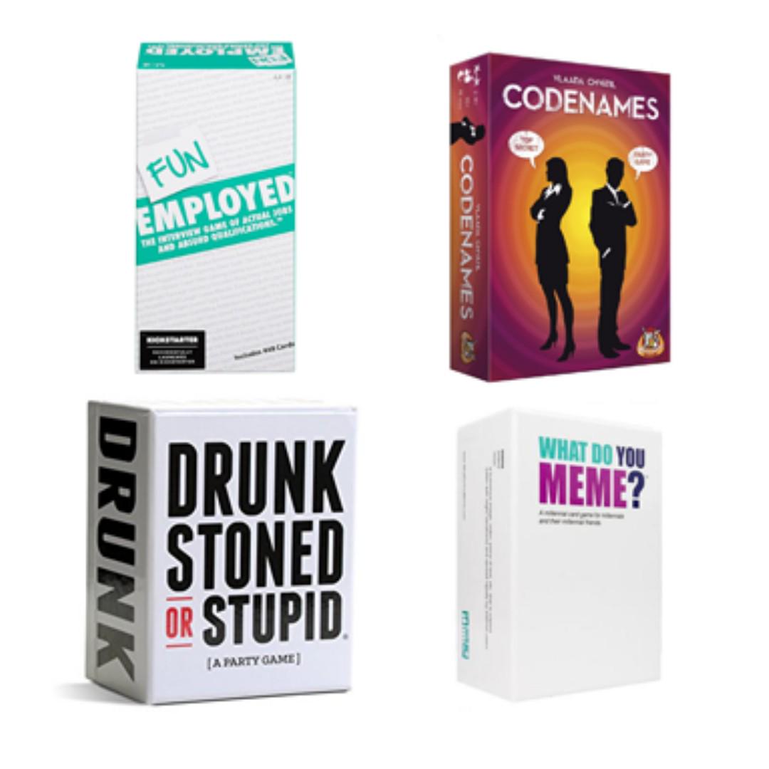 Funemployed Codenames What Do You Meme Drunk Stoned Stupid Toys