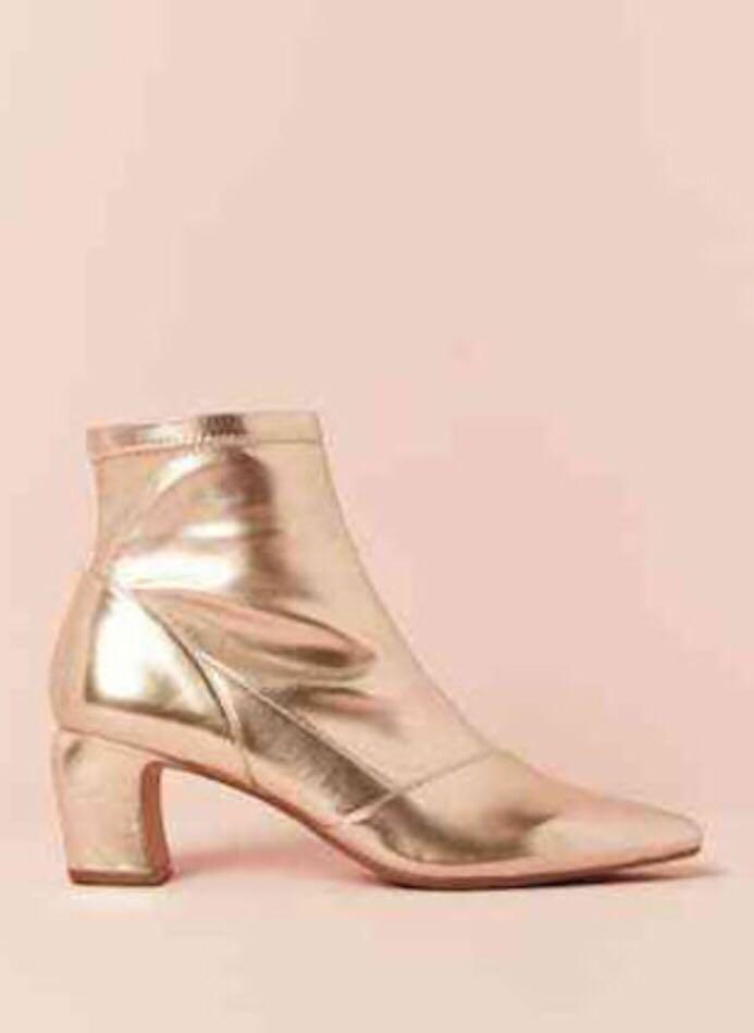 Gold Ankle Boots forever 21, Women's 