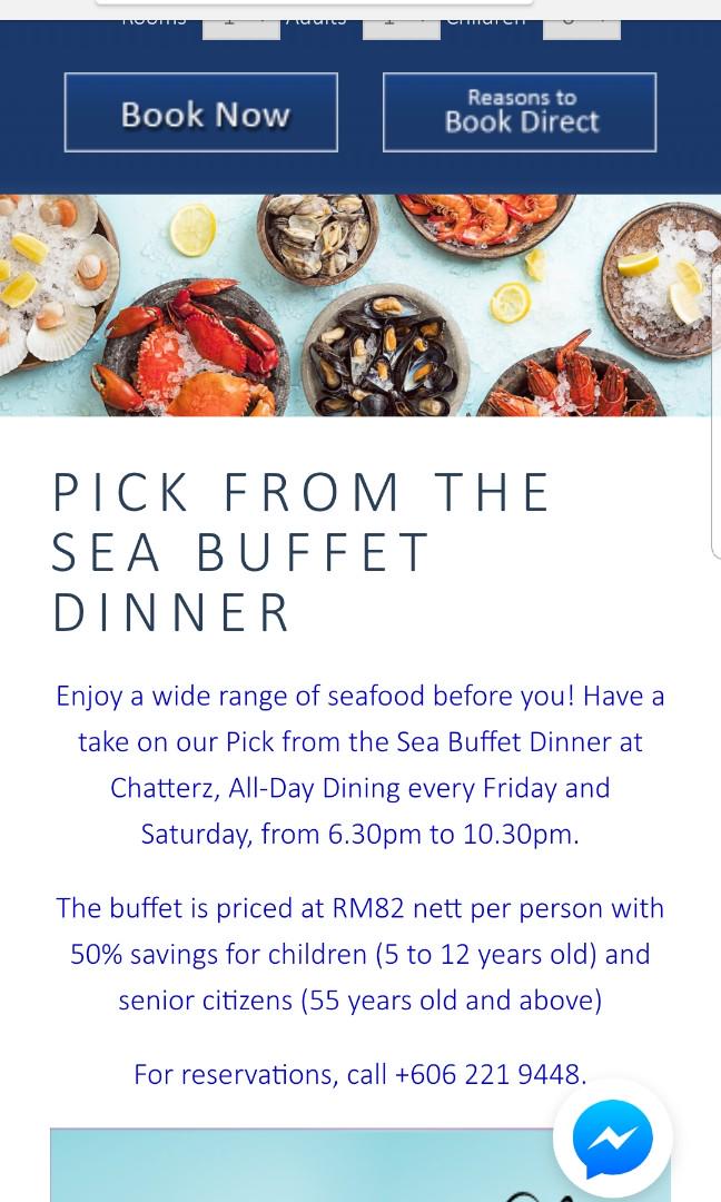 Hatten Hotel Melaka Malacca All Day Dining Buffet At Chatterz For 2 Person 5 Vouchers Left Tickets Vouchers Vouchers On Carousell