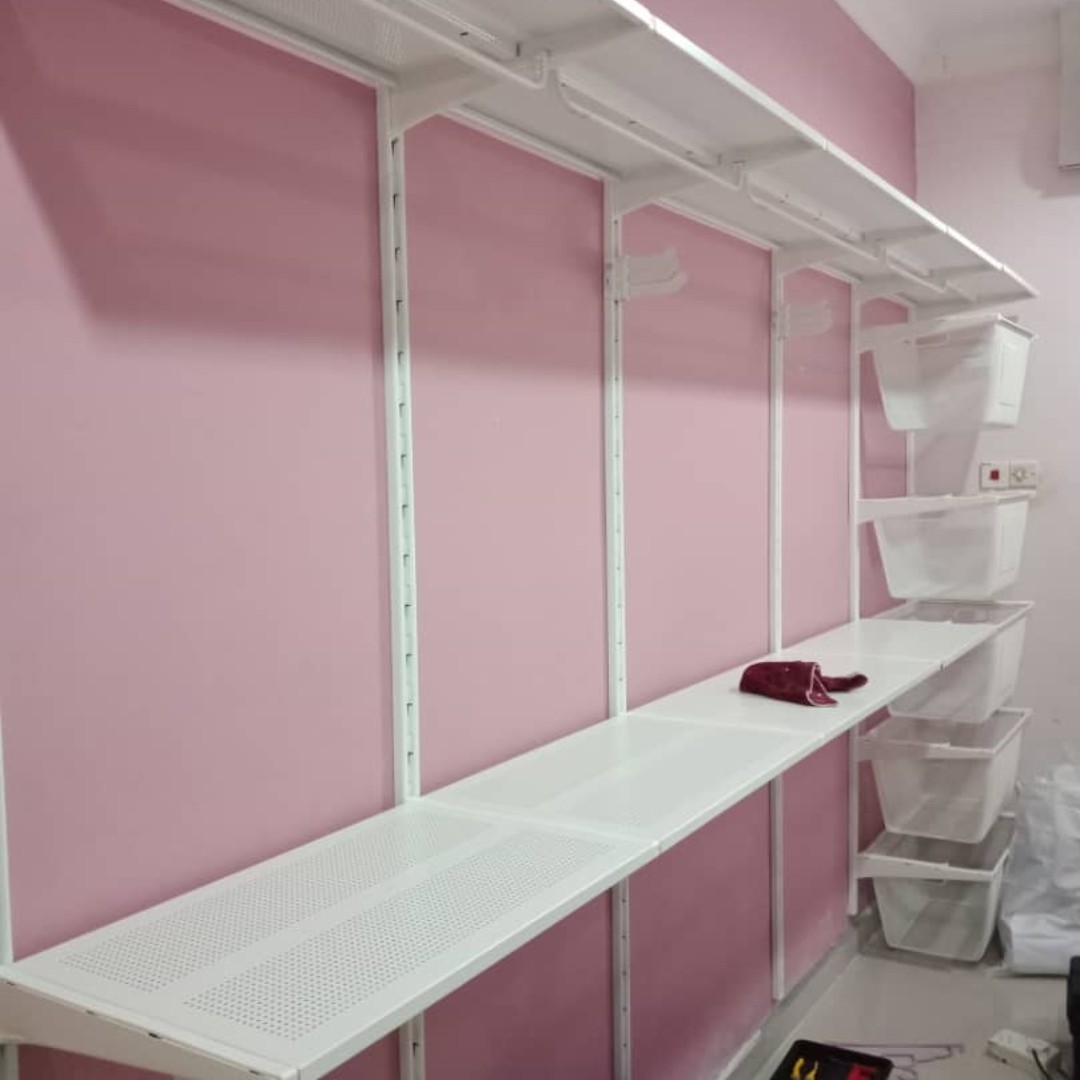 IKEA ALGOT based open wardrobe design and build service