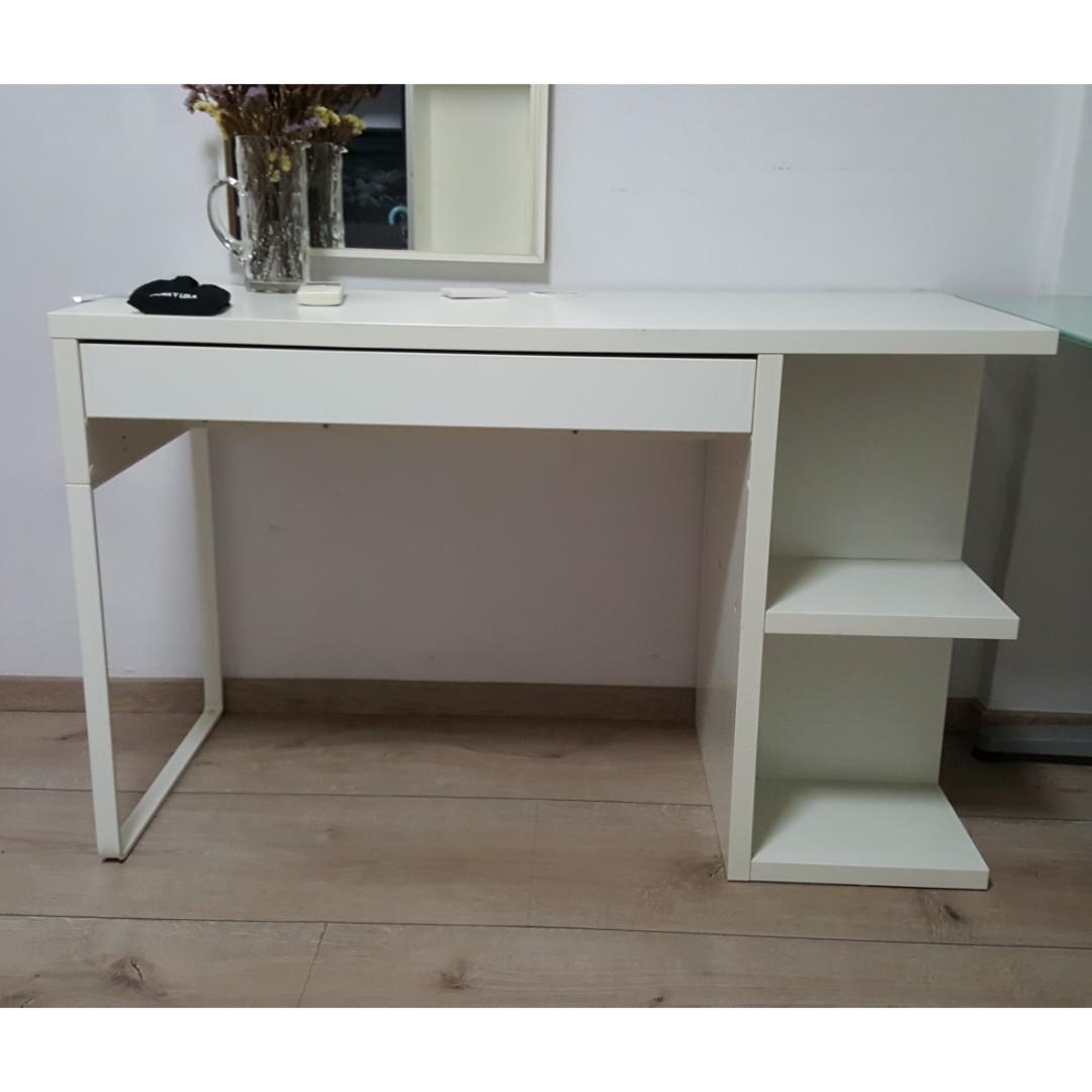 Ikea Micke Desk With Integrated Storage White Furniture Tables