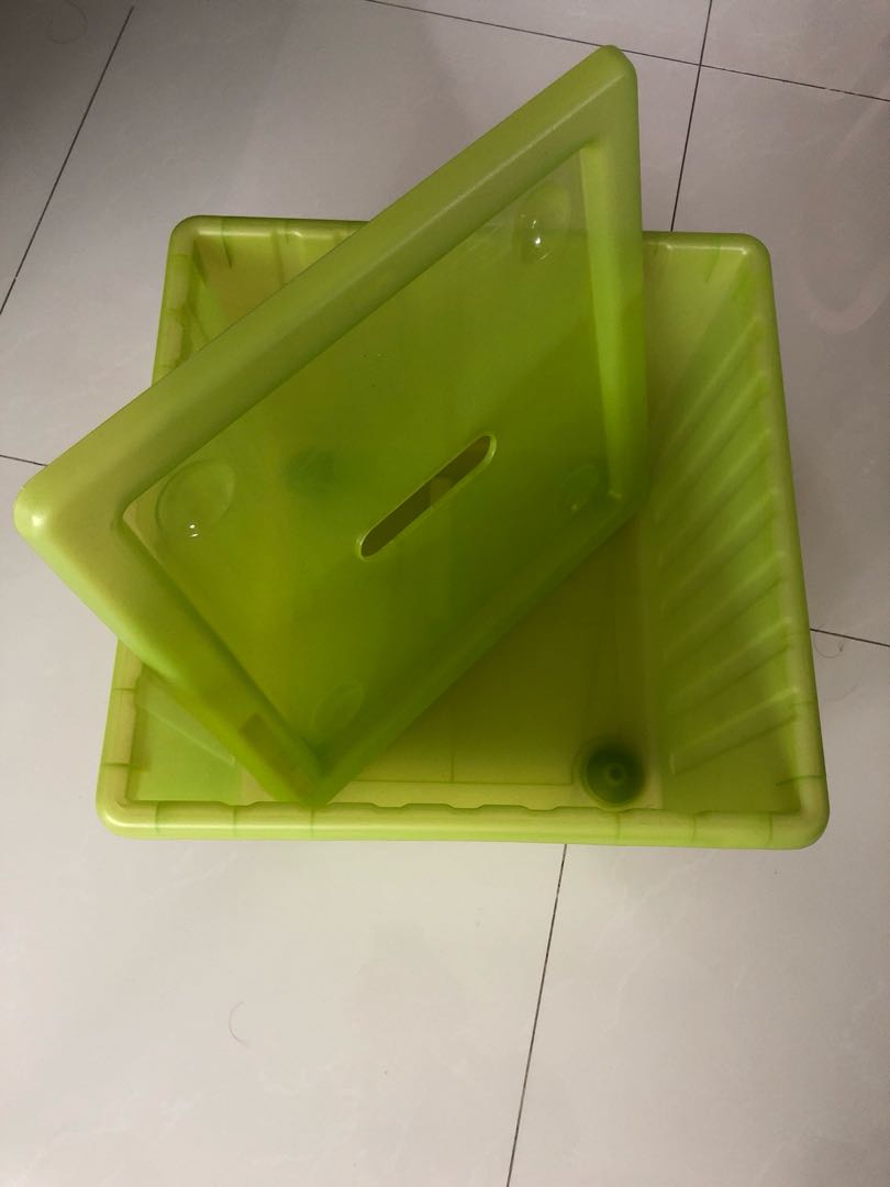 IKEA storage crate with castors and lid, Furniture & Home Living, Home