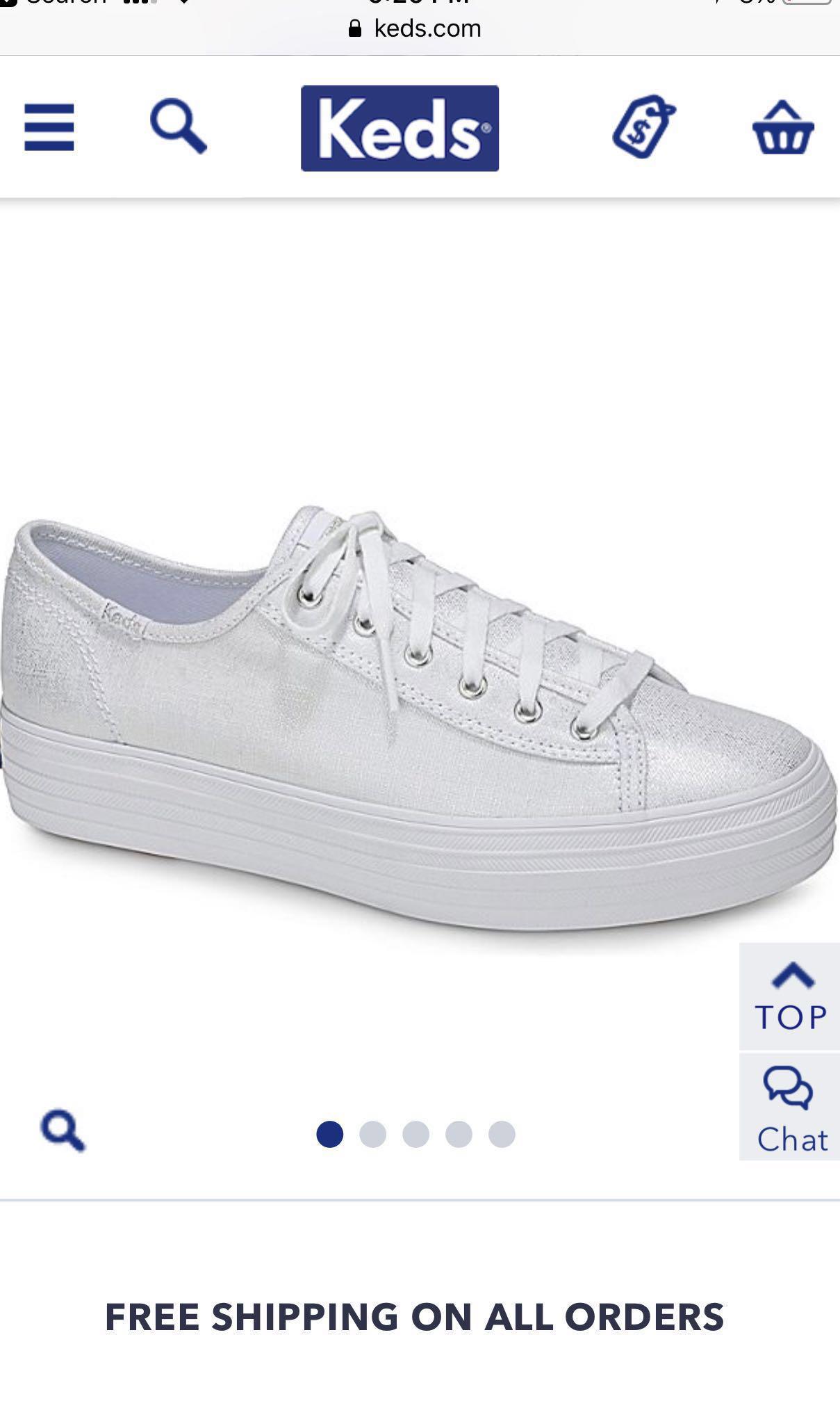 keds triple kick metallic linen silver