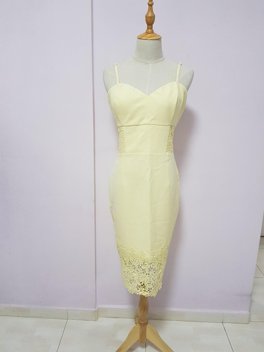 lipsy london yellow dress