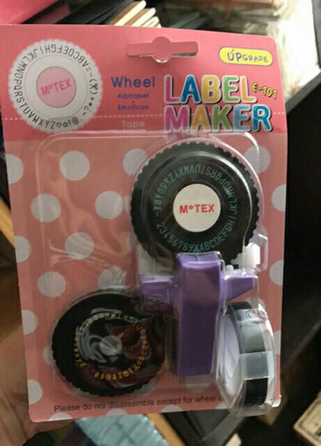 Motex Label Maker E101 2 wheels (Category: Craft Supplies & Tools) located in Pasig City. Submitted by iheartgavinjcov (Listing ID 179488107, Image 1). Description: motex label maker E101 one wheel P350 with free tape motex label maker E101 2 wheels P450 with free tape.