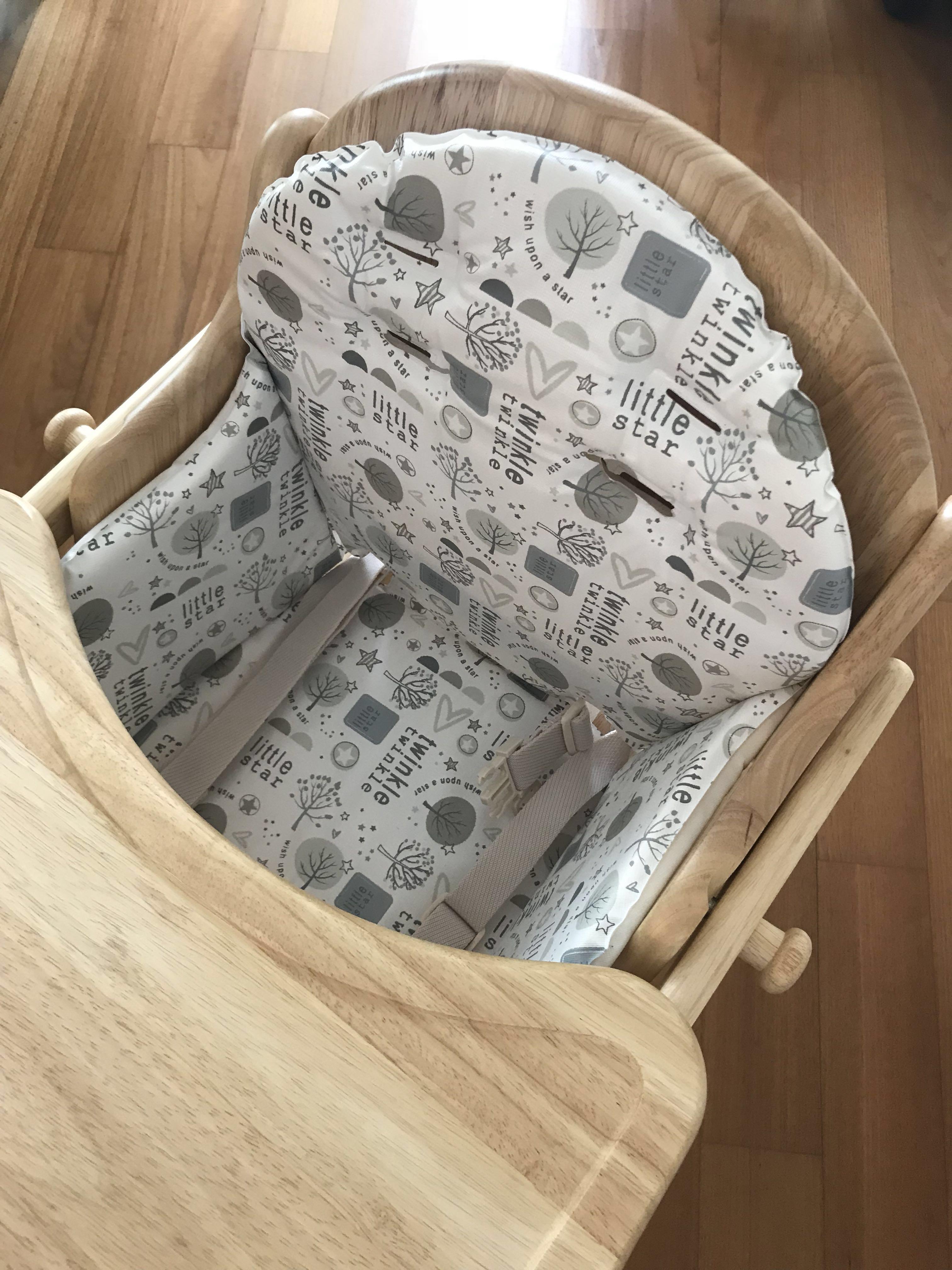 Mothercare Baby Wooden High Chair w Cushion Babies Kids