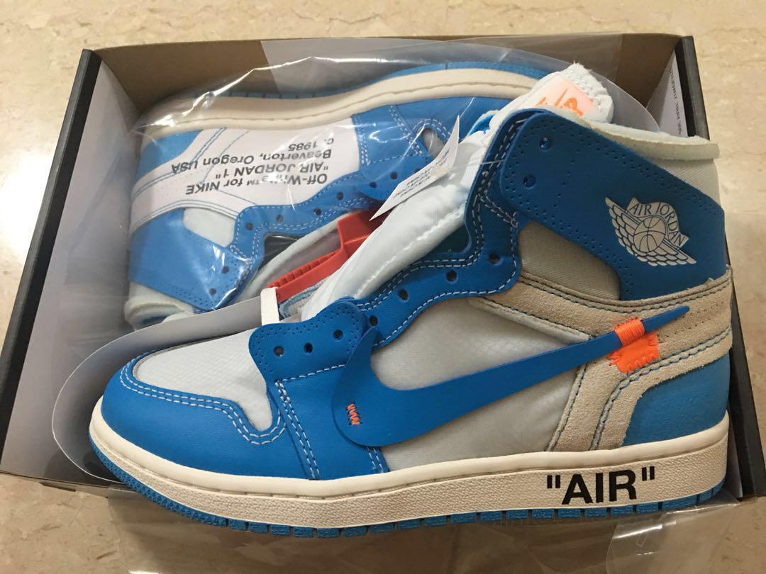 nike air jordan 1 x off white unc