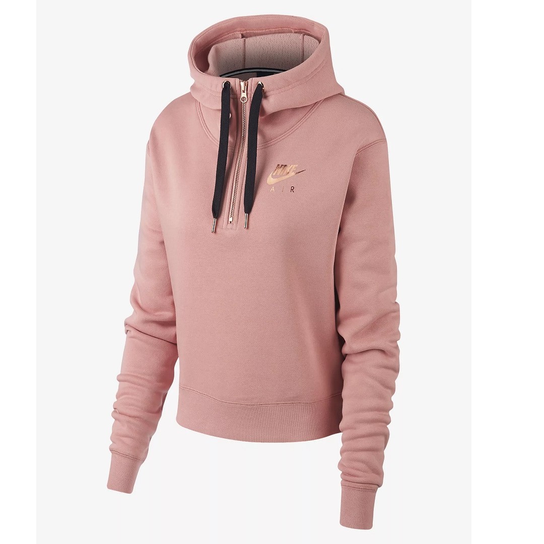 black and rose gold nike hoodie