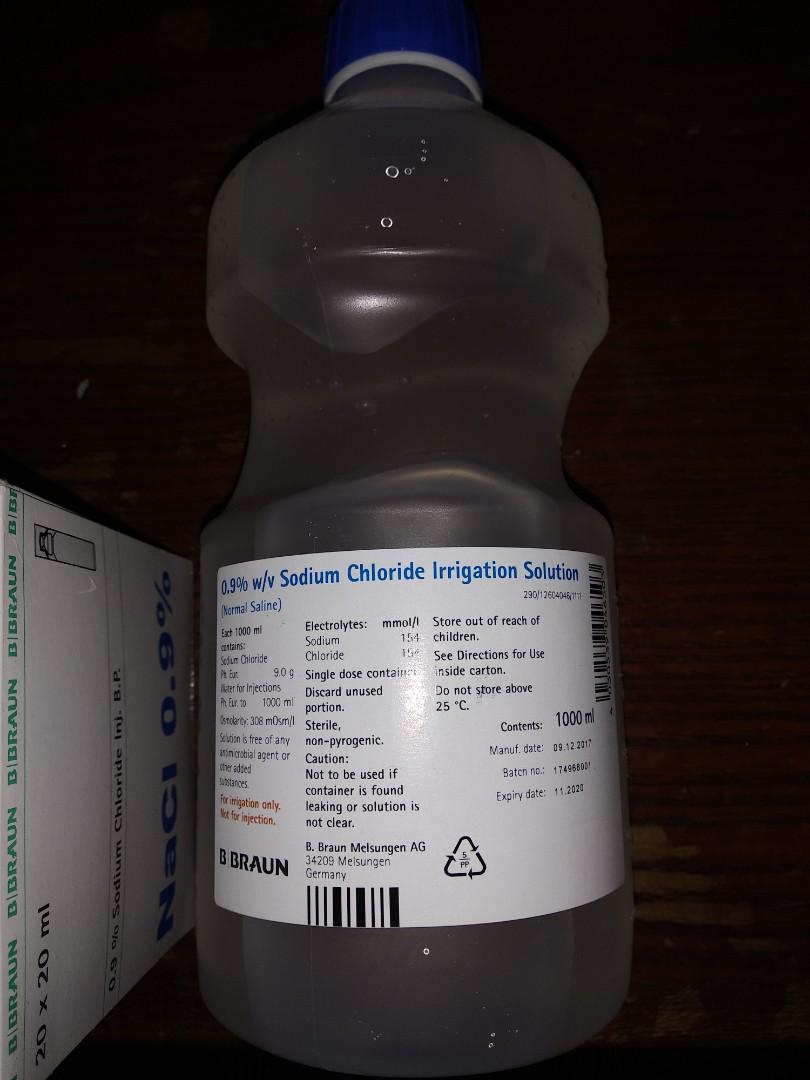 Normal Saline Braun Sodium Chloride Health Nutrition Medical Supplies Tools On Carousell
