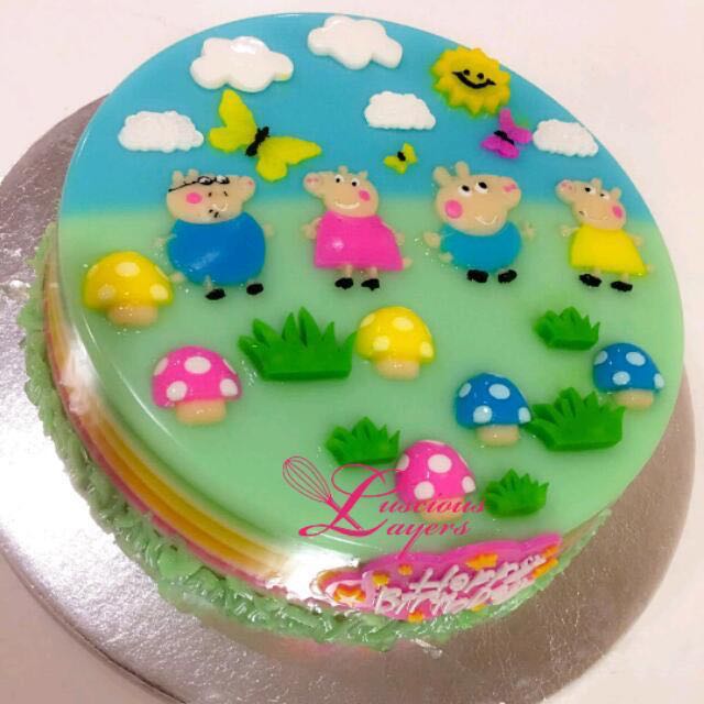 Peppa Pig Jelly Cake Food Drinks Instant Food On Carousell