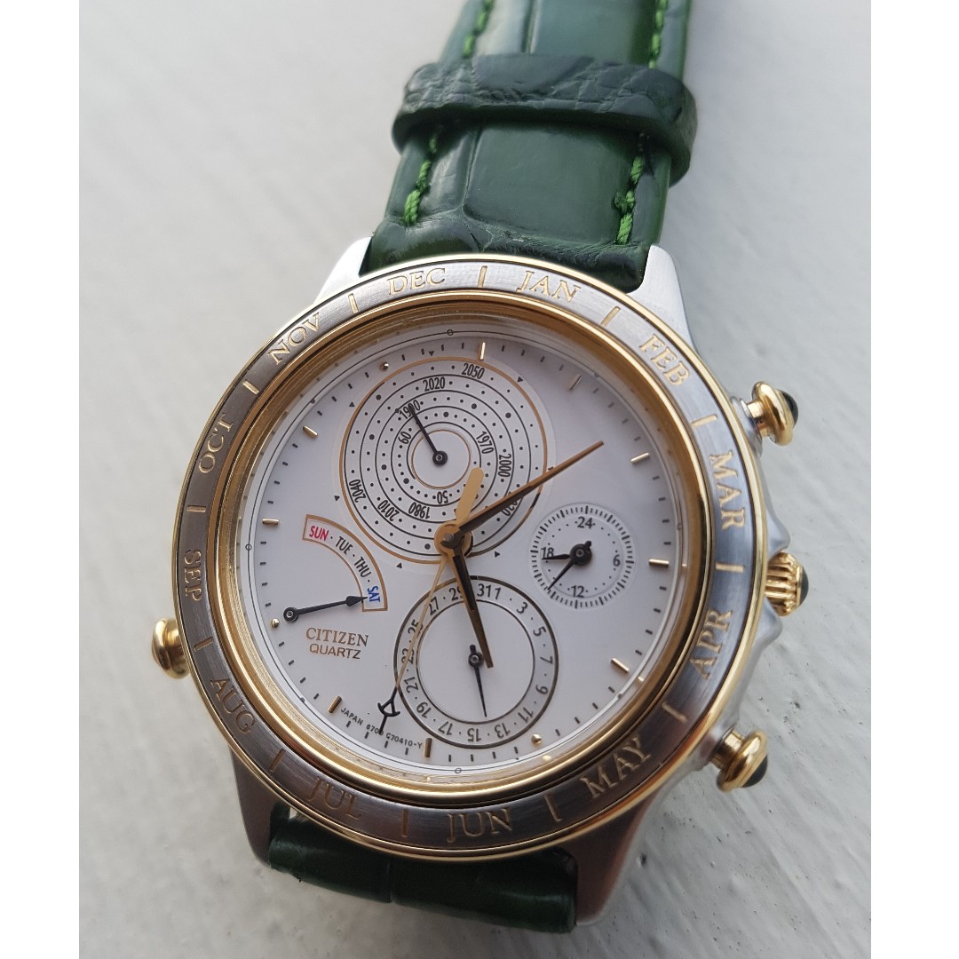 RARE Citizen Perpetual Calendar Quartz, Men's Fashion, Watches
