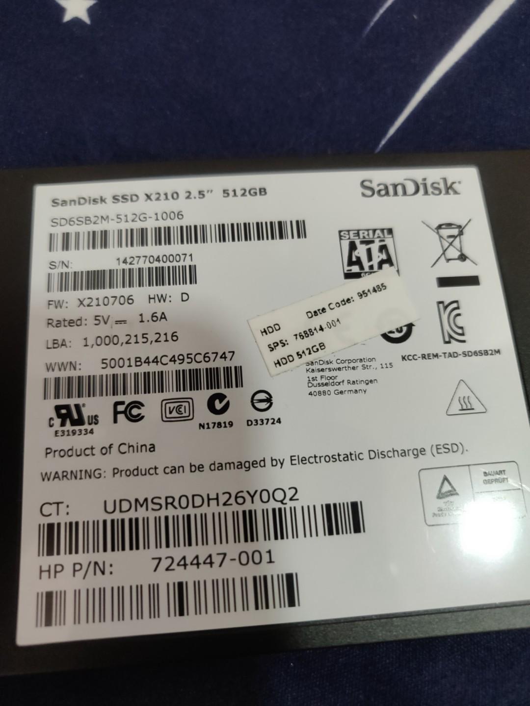 SanDisk X210 2.5 512GB SATA 6Gb s MLC Internal Solid State Drive SSD Computers Tech Parts Accessories Hard Disks Thumbdrives on Carousell