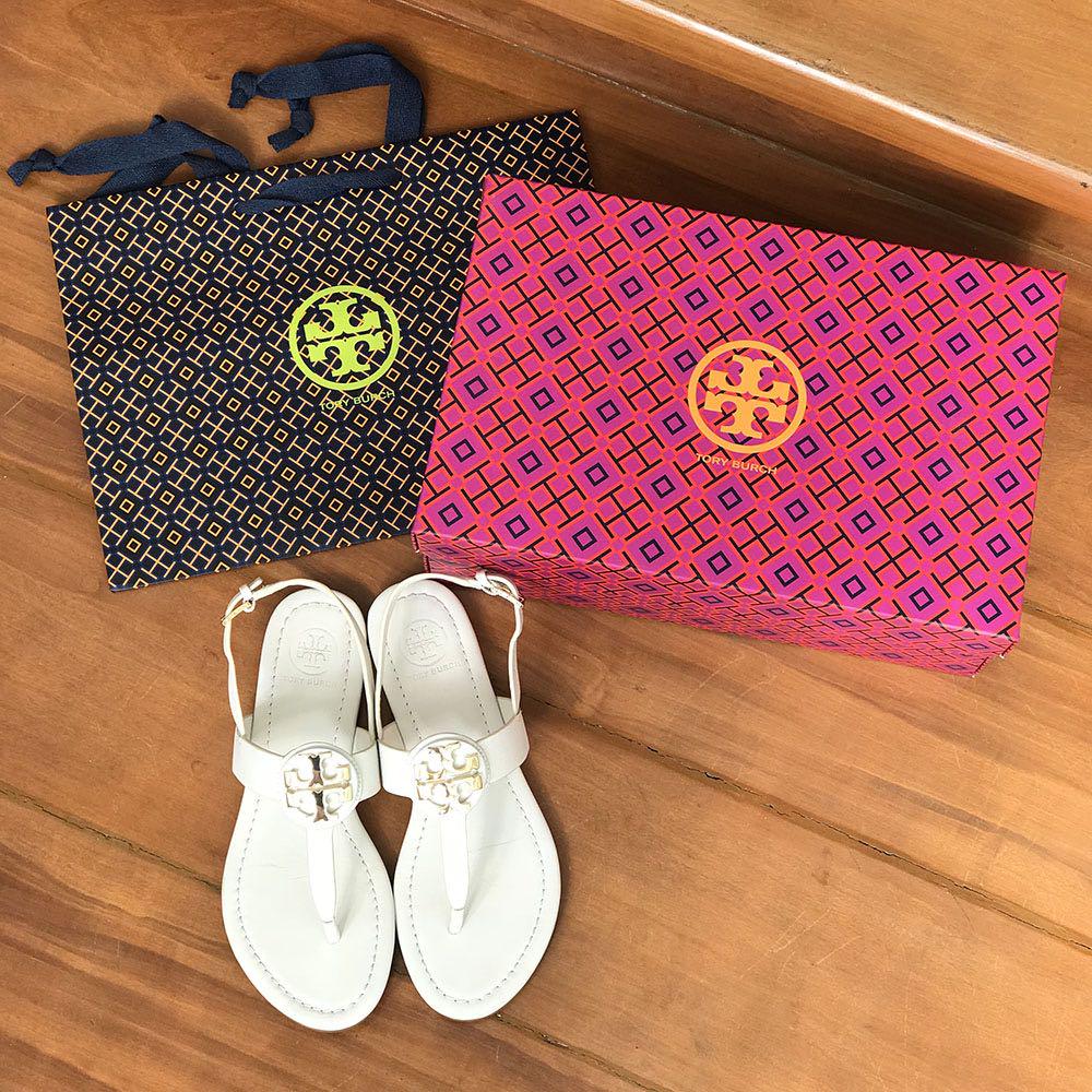 TORY BURCH Bryce Thong Sandals Off White Size 5, Women's Fashion, Footwear,  Sandals on Carousell