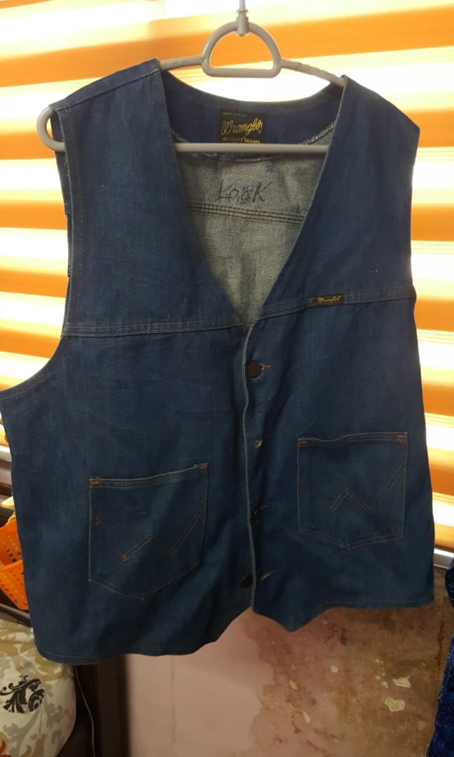 wrangler vest denim