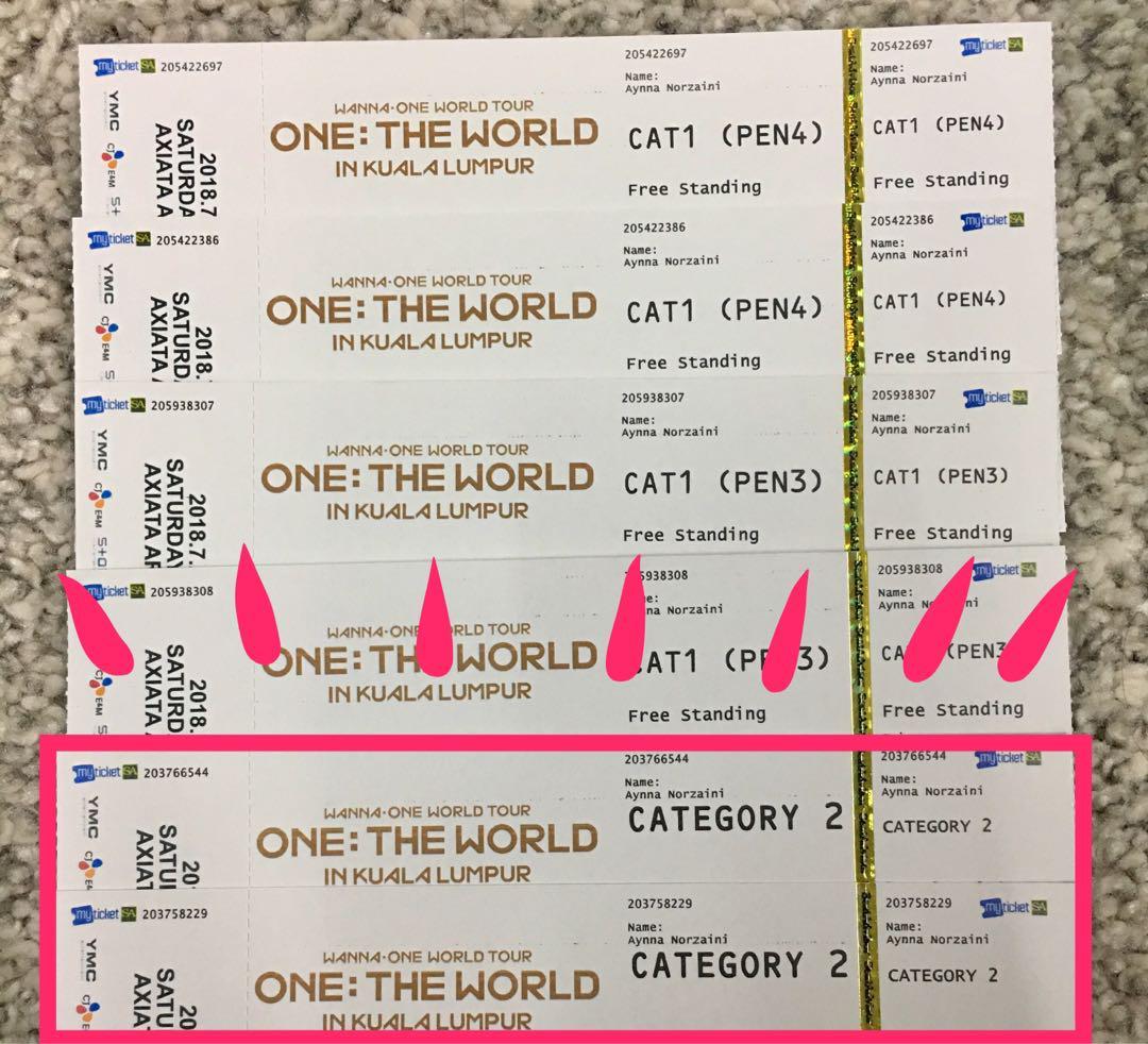 wanna one malaysia ticket