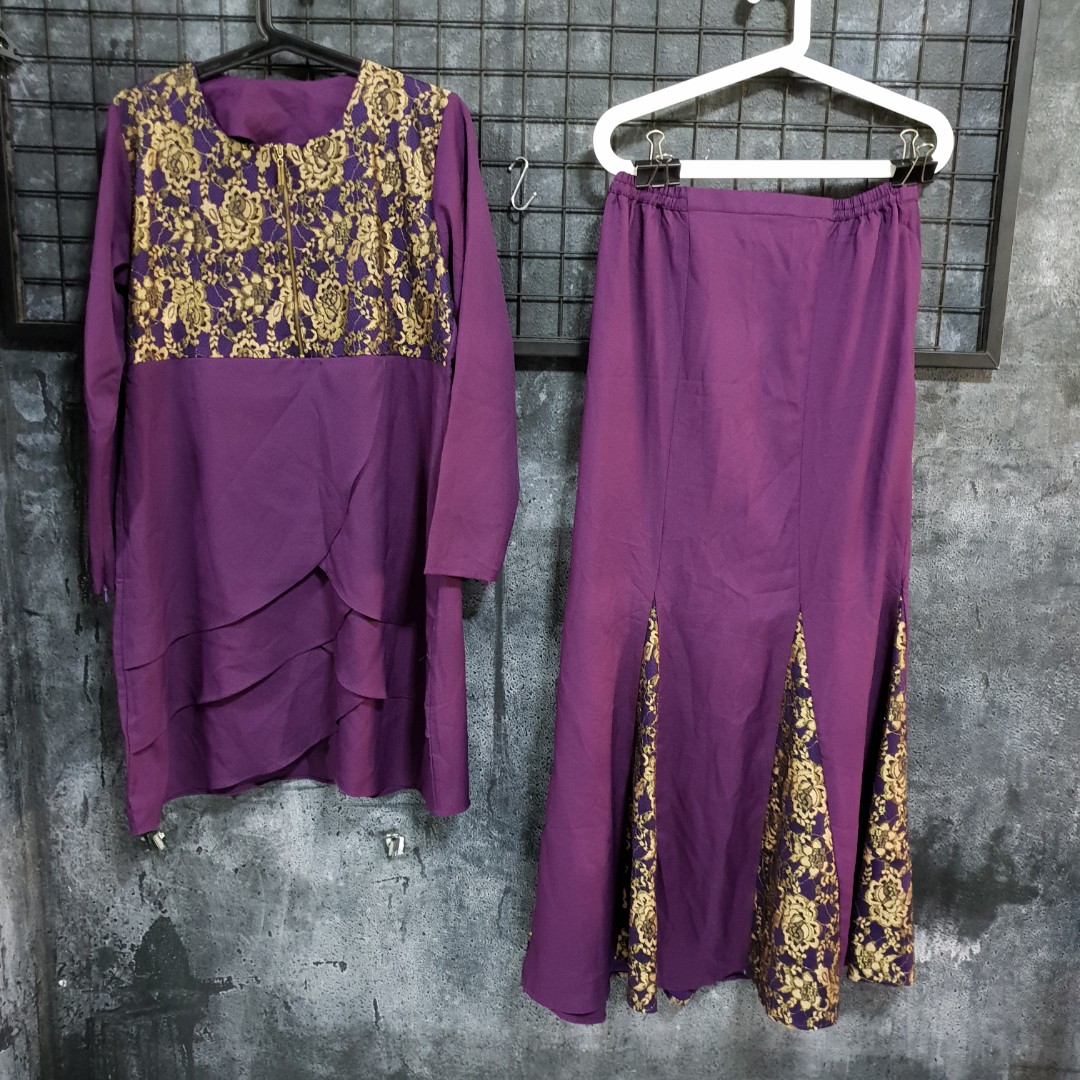 Royal Purple and Gold Dresses