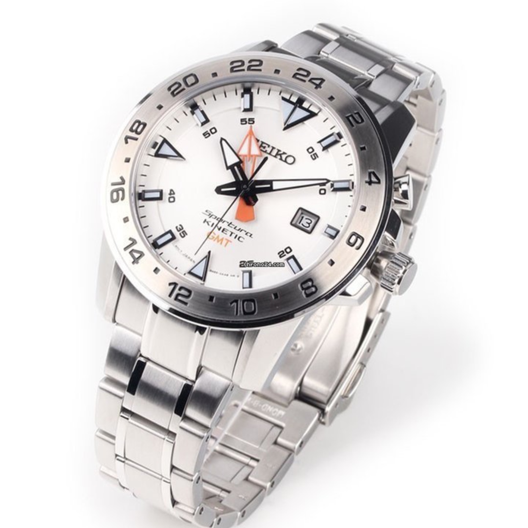 Seiko sportura kinetic gmt 100m sun025p1 sale
