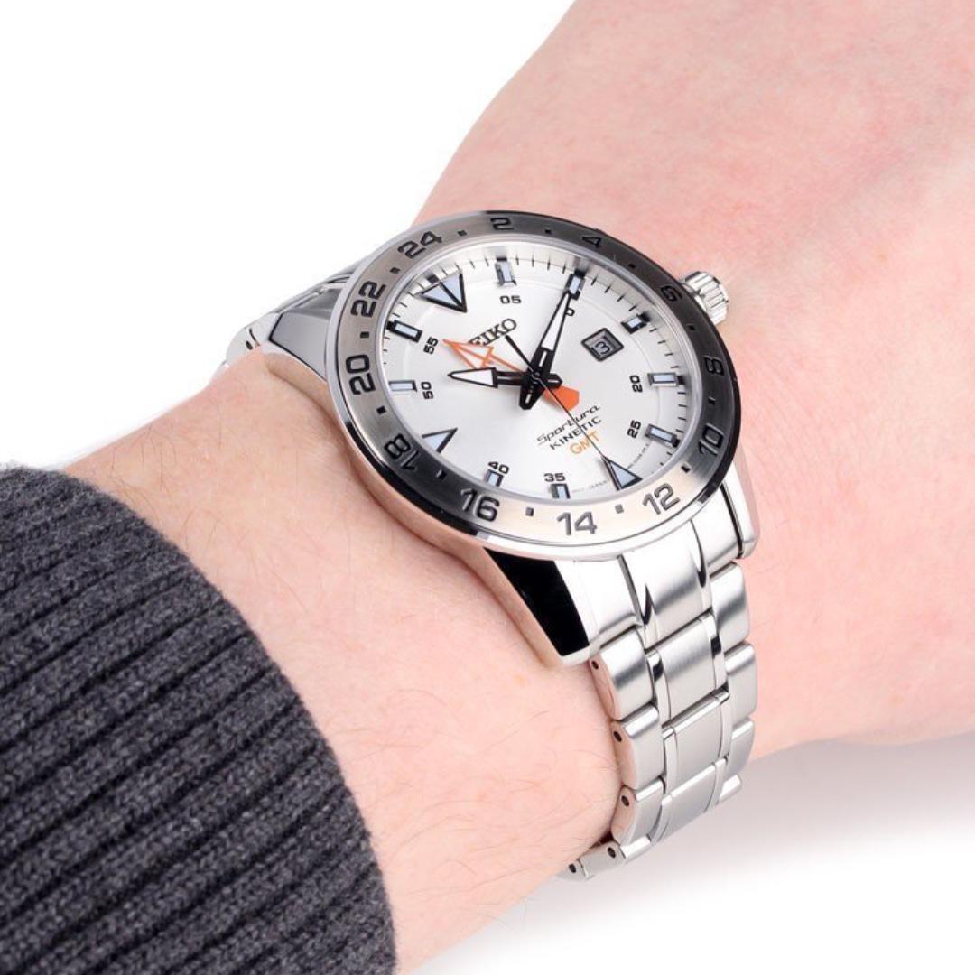 SEIKO KINETIC Sportura GMT SUN025P1 100M SUN025 P1