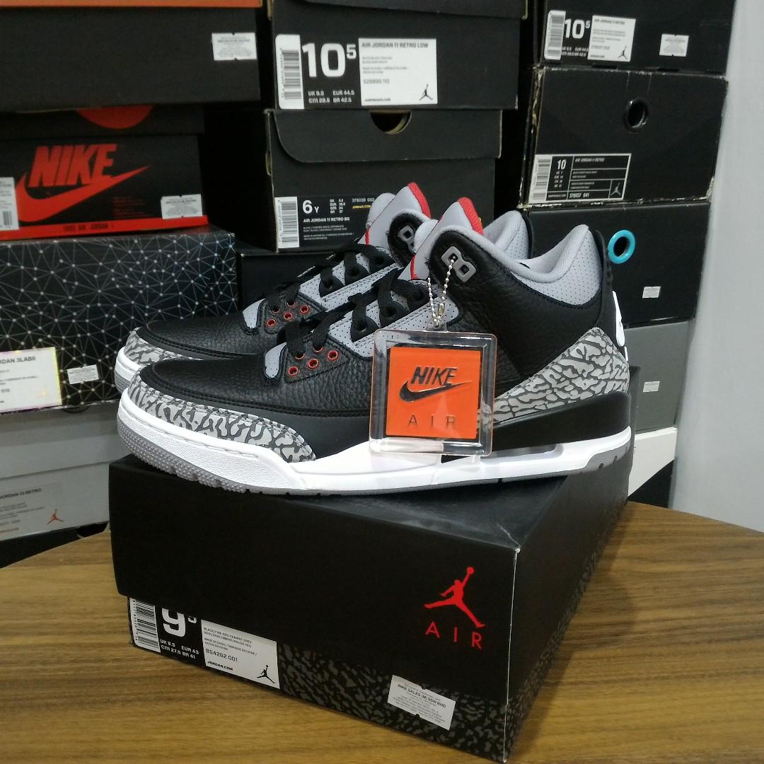 jordan 3 2018 black cement